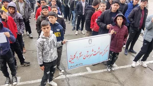 آموزش دانش آموزان مدارس شهرستان در خصوص پیشگیری از خطرات چهارشنبه سوری