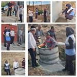 بازدید مشترک مسئولین مرکز بهداشت و اداره آب و فاضلاب از تأسیسات آب شرب روستای میخوران محمدصادق