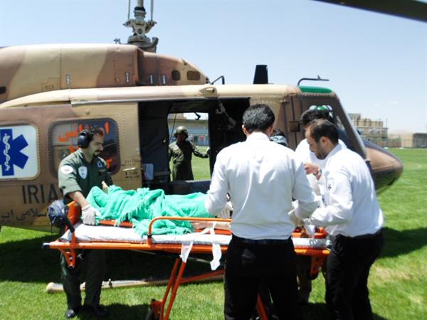 اعزام بیمار اورژانسی توسط امداد هوایی