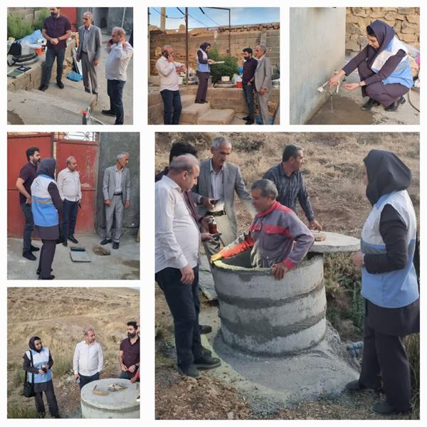 بازدید مشترک مسئولین مرکز بهداشت و اداره آب و فاضلاب از تأسیسات آب شرب روستای میخوران محمدصادق